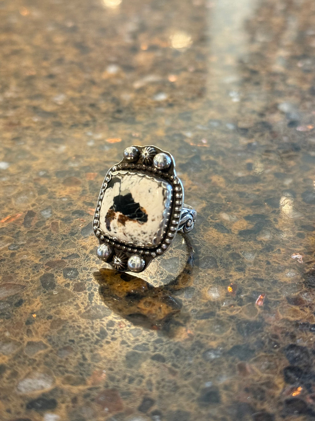 White Buffalo Statement Ring
