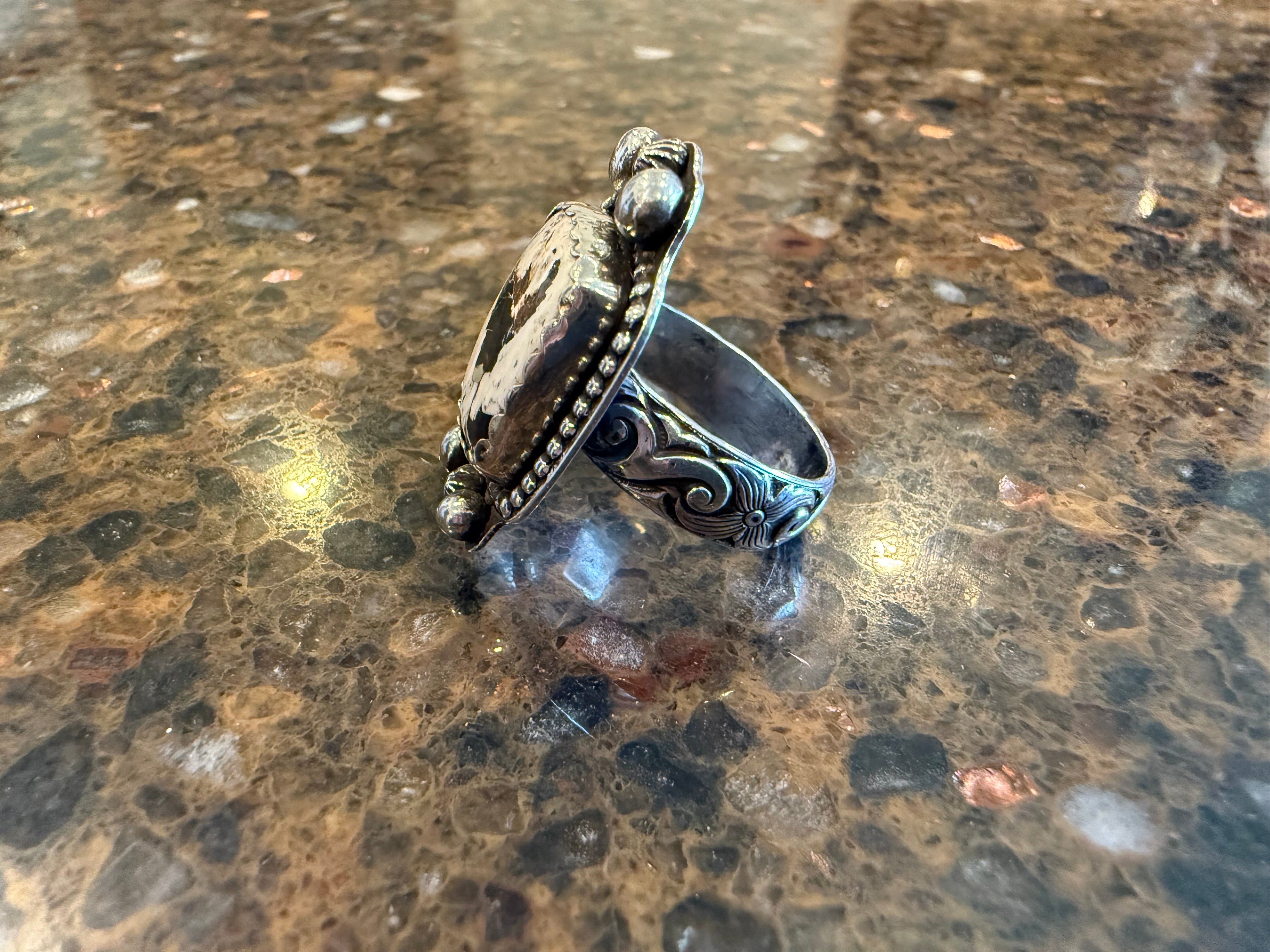 White Buffalo Statement Ring