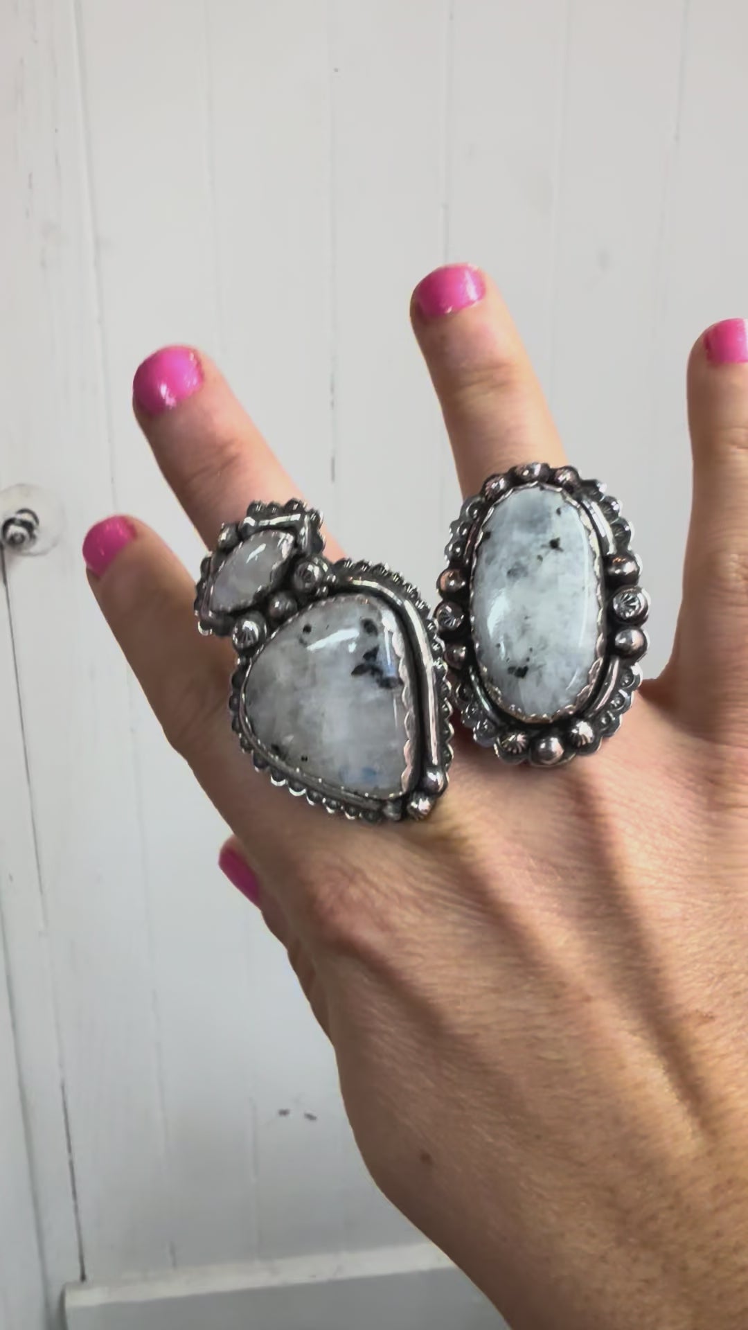 Double Moonstone Ring